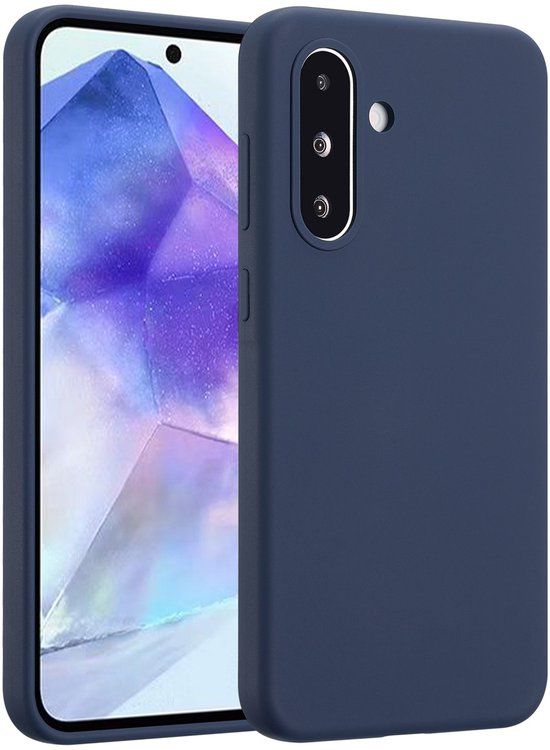 Accezz Liquid Silicone Backcover voor Samsung Galaxy A36 / A56 - Donkerblauw