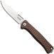 LionSteel Emmet EM01A ES Stonewashed MagnaCut, Earth Aluminium Hammertone, couteau de poche, design Molletta