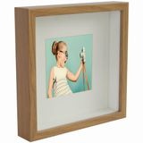 Art & BD BD Art - Fotolijst - Diepe lijst - 23x23 cm - Eiken - Dubbellaags Plexiglas