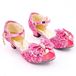 Labay - Chaussures de princesse à paillettes avec talon pour filles - Rose