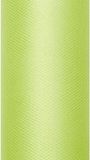 Merkloos Glitter tule stof - 3x - groen - 15 x 900 cm - hobbyartikelen/knutselspullen - gaatjesstof