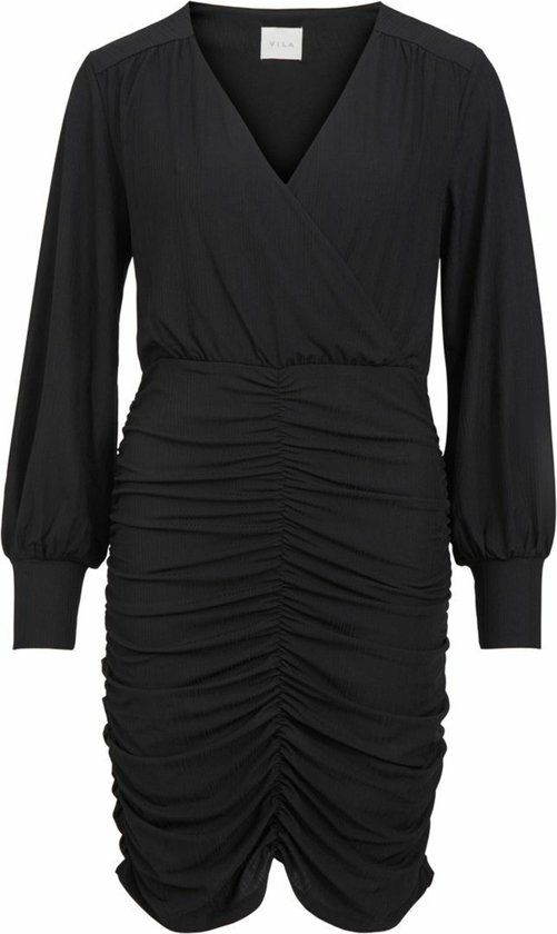 Vila Jurk Vipartina L/s Dress Noos 14066145 Zwart | Maat S