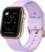 By Qubix Qubix - Soft siliconen bandje met gespsluiting - Lavendel - Geschikt voor Apple Watch 44mm / 45mm / 46mm / 49mm