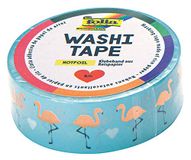 folia Washi Tape 26102 rijstpapier plakband, hotfoil roségoud flamingo's ca. 5 m x 15 mm