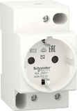 Schneider Electric DIN-rail Wandcontactdoos - Randaarde - 230V AC - 16A - 6000A - Acti9 - A9A15310