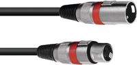 Omnitronic XLR kabel 3pin 1.5m bk/rd