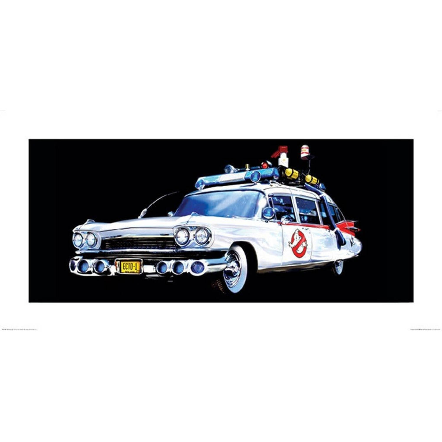 Pyramid ghostbusters car kunstdruk 100x50cm