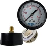 Profec Bonfix B.V. Manometer 63 mm buitendraad 0 - 6 bar zwart type droog achteraansluiting 1/4"