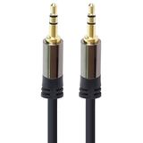 PremiumCord 3,5 mm stereo HQ jack kabel, 3,5mm, jack plug, mannelijk naar mannelijk stereo-aansluiting, extra audioverbindingskabel, afgeschermd, metalen connectoren, m/m, lengte: 3 m