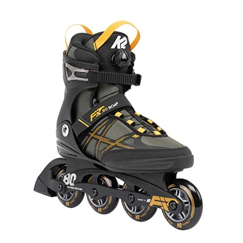 K2 Skate F.I.T. 80 BOA heren inline skates grijs - Mustard 30G0315 EU: 40 (UK: 6,5 / US: 7,5)