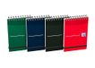 Oxford Essentials A7 notitieblok, gelinieerd, 6 mm, 140 pagina's, spiraalbinding, omslag, kaarten, verschillende kleuren