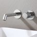 Hudson Reed Lune Mitigeur lavabo mural Chromé Design encastré moderne Avec poignée cannelée