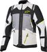 Alpinestars Andes V4 Drystar waterdichte motorfiets textieljas - Grijs/geel - Maat M