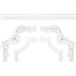 Orac Decor Bordure de mur et de plafond Frise Stuc PU antichoc CR818 : segment CR818B - 300 x 300 x 28 mm