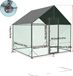Hok à poules en métal, assez spacieux pour 20 poules, construction durable en acier, grand format