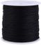 Merkloos Duurzaam Nylon Koord voor Sieraden, 100M x 0.8MM, Zwart