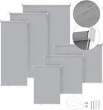 Merkloos Rolgordijn Thermo - Verduisterend - Grijs 140 x 240 cm