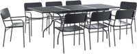 vidaXL Eettafel Set Antracietkleurig Staal