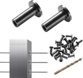 VEVOR 101 Stks T316 Roestvrijstalen Beschermhoezen voor 1/8 \"Draadkabel Kabelrailing Diy Balustrade T316 Maritieme Kwaliteit Met Gratis Boor Zwart