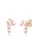 Elli - Oorbellen - Kinder Oorbellen Candy Cane Emaille in 925 Sterling Zilver