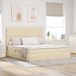 Maison Exclusive - Lit coffre exclusif, couleur crème, dimensions 180 x 200 cm, revêtement en tissu