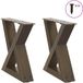 vidaXL Salontafelpoten 2 stuks 40x(30-31,3) cm staal naturel