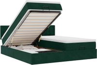 vidaXL - Ottoman bed met matrassen 180x200cm fluweel donkergroen