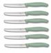 Victorinox Swiss Classic Set de couteaux de table - 6 pièces, Vert clair, 11 cm