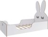 Need Sleep Montessori Kinderbed Peuterbed Vloerbed - 160x70 cm - Met Konijnen Hoofdsteun - Wit MDF