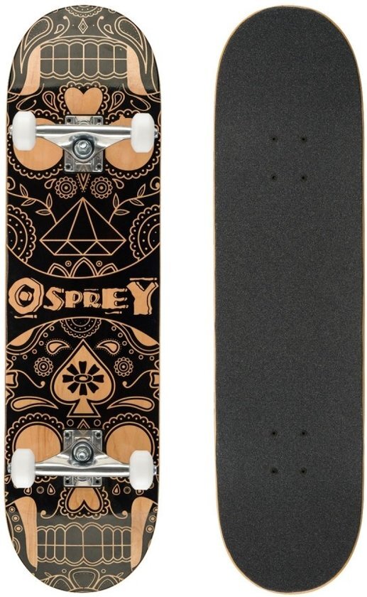 Osprey Skateboard Candy Skull Bruin 79 X 20 Cm