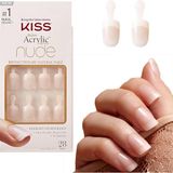 Kiss Acryl zelfklevende Plaknagels set Nude - Press on nails nepnagels met lijm - 31 delige set