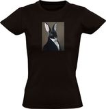 Sol's Konijn in pak Dames T-shirt - Zwart - 4XL