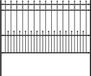 vidaXL Spike Ring Omheining HORST 200 x 166 cm Gepoedercoat staal Zwart