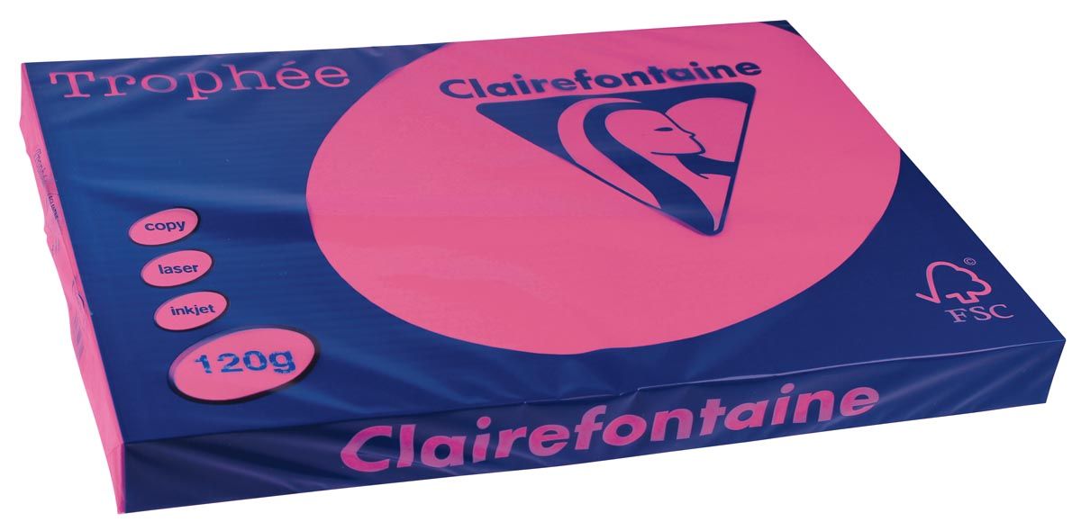 Clairefontaine Trophée Intens A3 fuchsia 120 g 250 vel