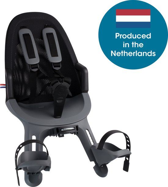 Qibbel Air Fietsstoeltje Voor - Sparkling silver - Voorzitje - Stuurpenbevestiging