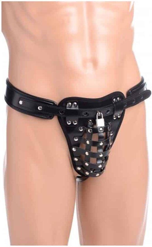 Strict Safety Net Male Chastity Cage - Black - 24 Hours