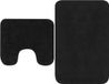 vidaXL Set de tapis de bain Tissu Anthracite 2 pièces