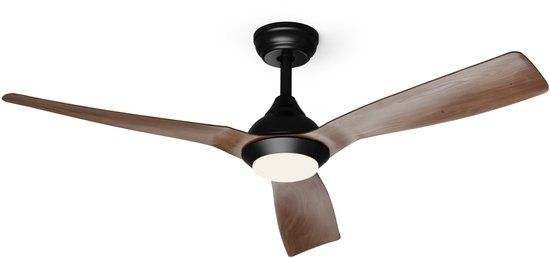 Klarstein Slimme Plafondventilator - 132 cm - DC Motor - Zomer/Winter - Walnoot