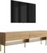3E 3xE living.com 3xE living TV-meubel 170 cm, eikenhout "Craft" afwerking, rechte gouden poten, witte LED-verlichting