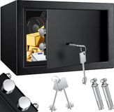 Kesser Kluis met sleutelslot - Mechanische Muurkluis - 30x20x20cm - Zwart