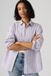 Levi's Harlie Boyfriend chemise - Femme - XS - Violet / Costanza Stripe Wisteria Poplin