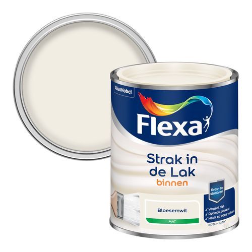 FLEXA Strak in de Lak mat bloesemwit 0,75L