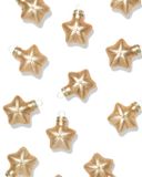 HEMA Boules De Noël Étoiles Verre Dorées - 12 Pièces