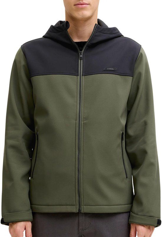JJ Rebel Zone Softshell Jas Heren - Maat M - donkergroen/zwart