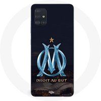 Maniacase Samsung Galaxy A51 4G OM logo blauw en goud stadion