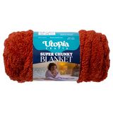 Utopia Crafts Super dik dekengaren 250 g, zacht chenillegaren voor armbreien - dik volumineus polyester jumbo-garen voor handgebreide dekens, haken, doe-het-zelf woondecoratie (terracotta)