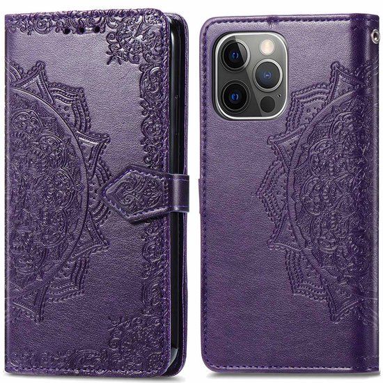 imoshion Mandala Bookcase - Geschikt voor Apple iPhone 13 Pro - Paars