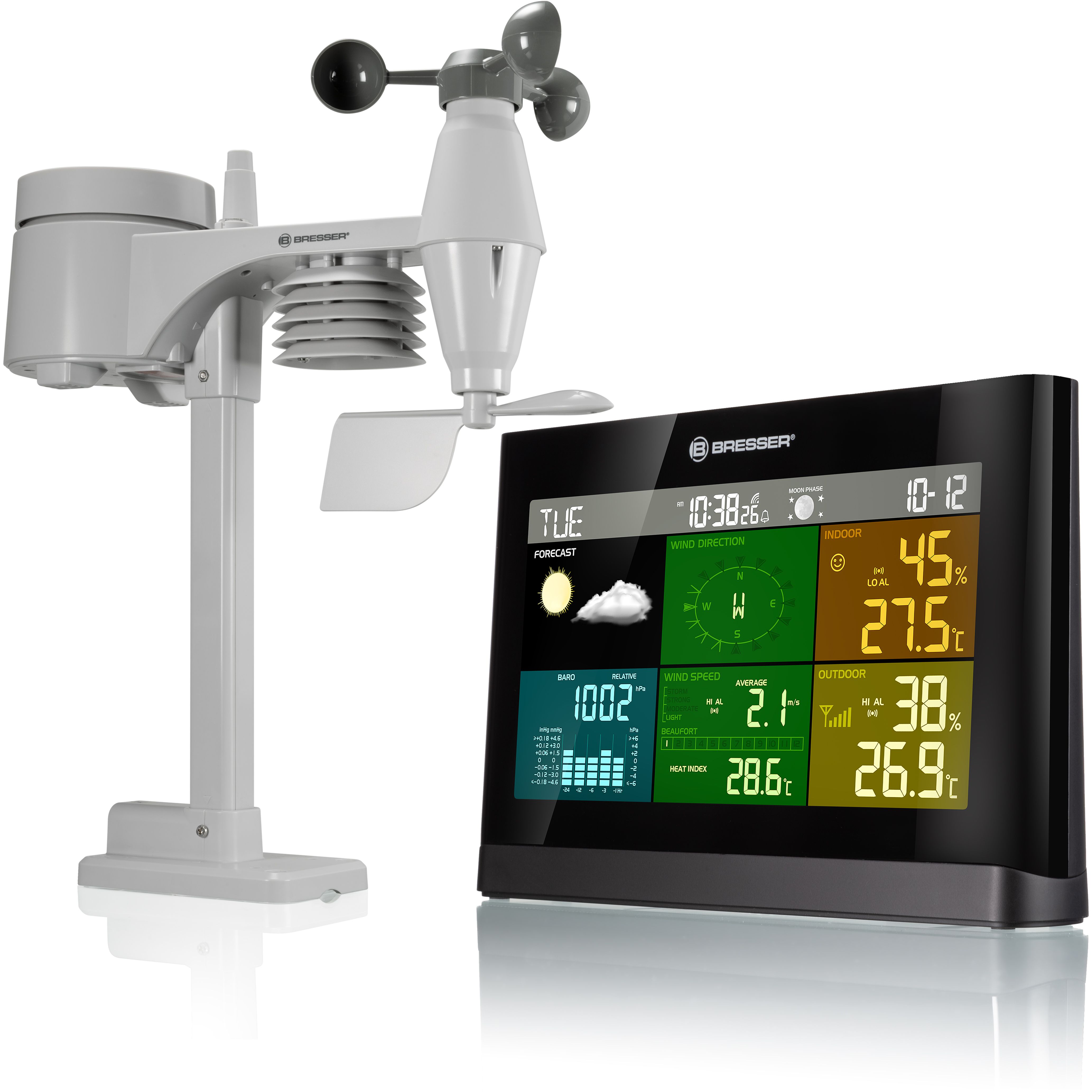 Bresser Optics 7002550CM3000 Digitale Weerstation - Zwart/Grijs