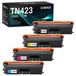 Brother TN423 cartouches de toner, 4 pièces, convient pour Brother HL-L8260CDW et autres modèles.