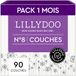 LILLYDOO Huidvriendelijke babyluiers - maat 8 (17+ kg), maanddoos (90 stuks)